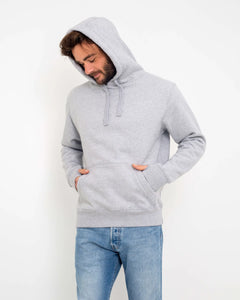 The Salt Water Seeker Mens Golden Hoodie in Grey Melange