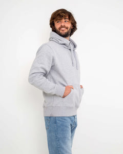 The Salt Water Seeker Mens Golden Hoodie in Grey Melange