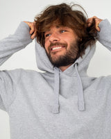 The Salt Water Seeker Mens Golden Hoodie in Grey Melange