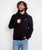 The Salt Water Seeker Mens Palm Hoodie in Dusty Black