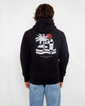 The Salt Water Seeker Mens Palm Hoodie in Dusty Black