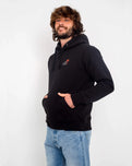 The Salt Water Seeker Mens Palm Hoodie in Dusty Black