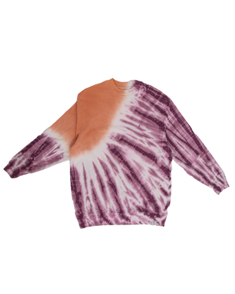 Tye Dye Sweatshirt in Tie Dye Mauve & Rose Clay