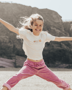 Girls Summer Solstice Crop T-Shirt in Bone