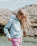 Girls Turtle Hoodie in Powder Blue