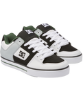 The DC Shoes Mens Pure Shoes in White, Black & Green