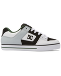 The DC Shoes Mens Pure Shoes in White, Black & Green