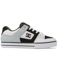 The DC Shoes Mens Pure Shoes in White, Black & Green