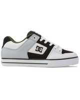 The DC Shoes Mens Pure Shoes in White, Black & Green