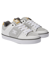 The DC Shoes Mens Pure Shoes in Grey, White & Grey