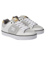 The DC Shoes Mens Pure Shoes in Grey, White & Grey