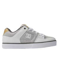 The DC Shoes Mens Pure Shoes in Grey, White & Grey