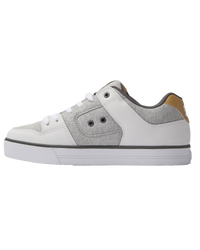 The DC Shoes Mens Pure Shoes in Grey, White & Grey