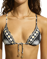 The Seafolly Womens Kasbah Reversible Slide Tri Bikini Top in Black