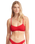 The Seafolly Womens Sea Dive Bralette Bikini Top in Chilli Red