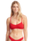 The Seafolly Womens Sea Dive Bralette Bikini Top in Chilli Red