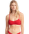 The Seafolly Womens Sea Dive Bralette Bikini Top in Chilli Red