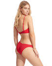 The Seafolly Womens Sea Dive Bralette Bikini Top in Chilli Red