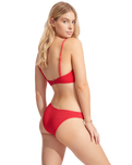 The Seafolly Womens Sea Dive Bralette Bikini Top in Chilli Red