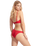 The Seafolly Womens Sea Dive Bralette Bikini Top in Chilli Red