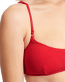 The Seafolly Womens Sea Dive Bralette Bikini Top in Chilli Red