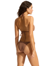 The Seafolly Womens Sea Dive Slide Tri Bikini Top in Bronze