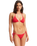 The Seafolly Womens Sea Dive Slide Tri Bikini Top in Chilli Red