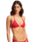 The Seafolly Womens Sea Dive Slide Tri Bikini Top in Chilli Red