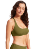 The Seafolly Womens Collective DD Scoop Neck Halter Bikini Top in Avocado