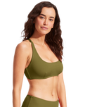 The Seafolly Womens Collective DD Scoop Neck Halter Bikini Top in Avocado