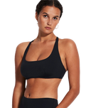 The Seafolly Womens Collective DD Scoop Neck Halter Bikini Top in Black