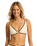 The Seafolly Womens Beach Bound Ring Front Tank Bikini Top in Ecru