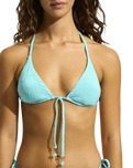 The Seafolly Womens Oasis Slide Tri Bikini Top in Atoll