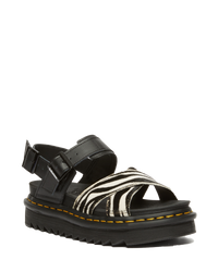 The Dr Martens Womens Voss II Sandals in Zebra & Black