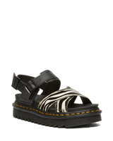 The Dr Martens Womens Voss II Sandals in Zebra & Black