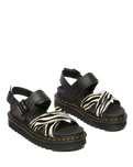 The Dr Martens Womens Voss II Sandals in Zebra & Black