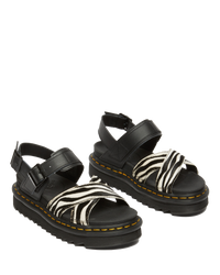 The Dr Martens Womens Voss II Sandals in Zebra & Black