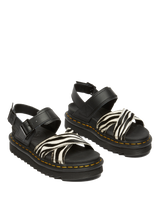 The Dr Martens Womens Voss II Sandals in Zebra & Black