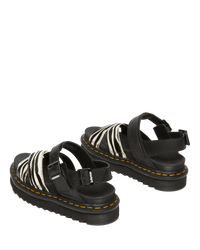 The Dr Martens Womens Voss II Sandals in Zebra & Black