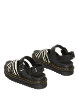 The Dr Martens Womens Voss II Sandals in Zebra & Black