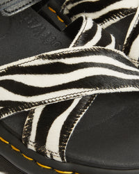 The Dr Martens Womens Voss II Sandals in Zebra & Black