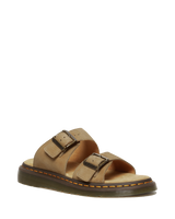 The Dr Martens Mens Savannah Tumbled Nubuck Sandals in Savannah Tan