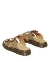 The Dr Martens Mens Savannah Tumbled Nubuck Sandals in Savannah Tan