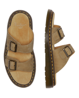 The Dr Martens Mens Savannah Tumbled Nubuck Sandals in Savannah Tan