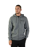 The Fox Mens Absolute Fleece Zip Hoodie in Heather Graphite