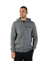 The Fox Mens Absolute Fleece Zip Hoodie in Heather Graphite