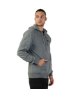 The Fox Mens Absolute Fleece Zip Hoodie in Heather Graphite