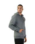 The Fox Mens Absolute Fleece Zip Hoodie in Heather Graphite