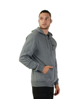 The Fox Mens Absolute Fleece Zip Hoodie in Heather Graphite