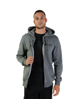 The Fox Mens Absolute Fleece Zip Hoodie in Heather Graphite